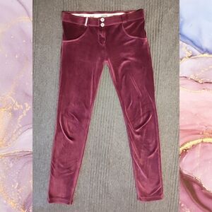 Freddy Purple Magenta Velour WR.UP® - Mid Rise - Full Length Pants